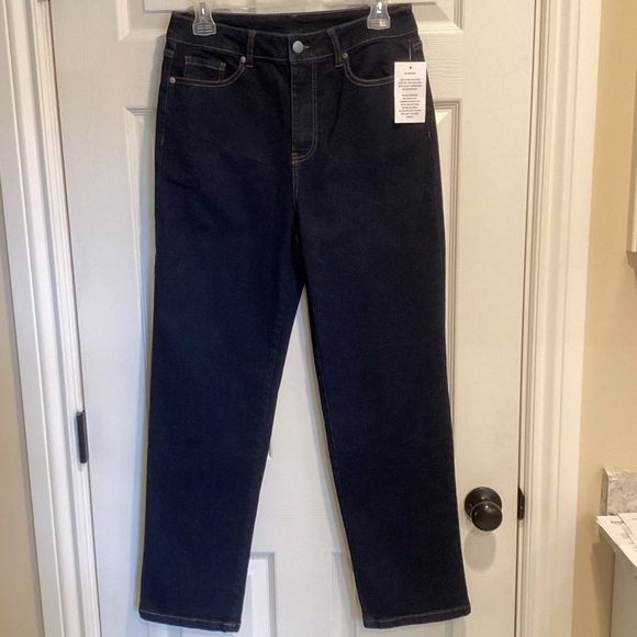 BLAIR DenimEase Classic 5-Pocket Jeans, Dark Wash, Size 10 - Picture 3 of 15